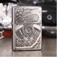 Зажигалка Zippo Harley-Davidson Motor Flag Emblem Street Chrome 29266