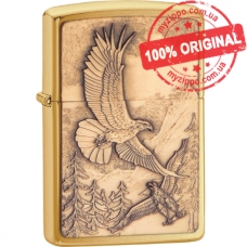 Зажигалка Zippo Where Eagles Dare Emblem Brushed Brass 20854