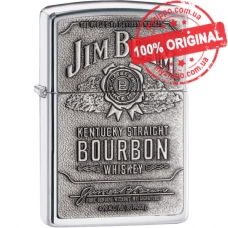 Зажигалка Zippo Jim Beam Pewter Emblem High Polish Chrome 250JB.928