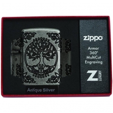 Запальничка Zippo Armor Tree of Life Antique Silver Plate 29670