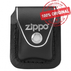 Чохол для запальнички Zippo чорний з кліпсою LPCBK