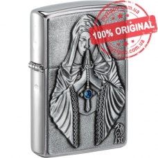 Зажигалка Zippo Anne Stokes Gothic Prayer Emblem Brushed Chrome 49756