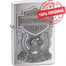 Зажигалка Zippo Harley-Davidson Made in USA Emblem Brushed Chrome 200HD.H284